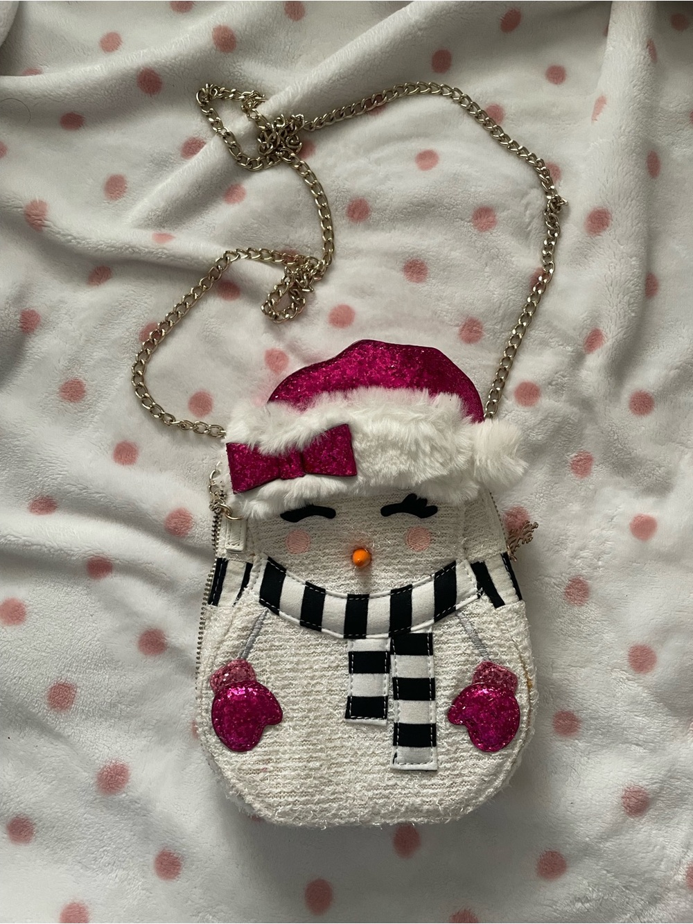 betsey johnson snowgal snow girl bag